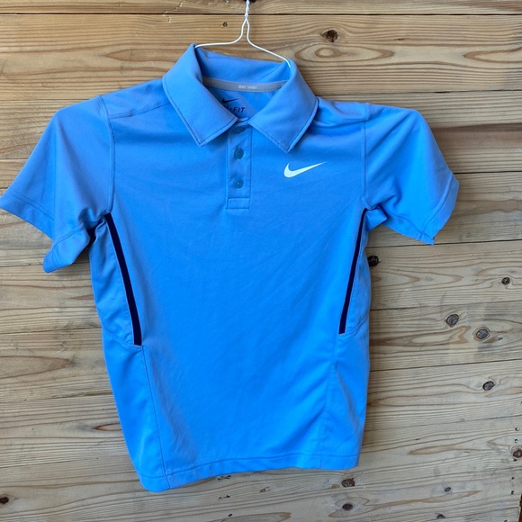 Nike boys tennis Dri-fit short sleeve athletic polo size small. Like new. - Picture 1 of 11